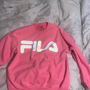Fila neon pink sweatshirt